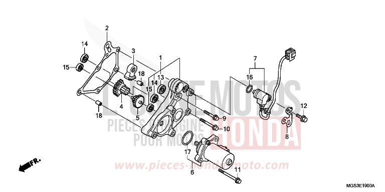INGRANAGGIO RIDUTTORE per NC700X Dual Cluth ABS MAGNA RED (R201) del 2012